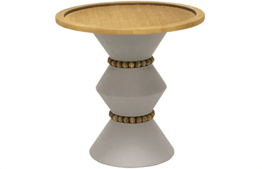 Arezu Metal Side Table - Grey at online8 furniture store Auckland