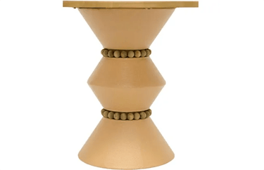 Arezu Metal Side Table - Terracotta at online8 furniture store Auckland