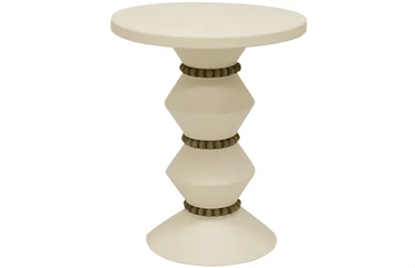 Arezu Metal Side Table - White at online8 furniture store Auckland