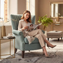 Arlington Wingback Armchair - Teal at online8 furniture store Auckland