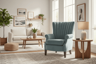 Arlington Wingback Armchair - Teal at online8 furniture store Auckland