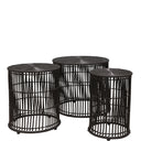 Arran Round Tables S/3 - Black at Online8 Furniture Auckland NZ