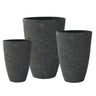Artemis Stone Lite Planter Set/3 - Ash Stone at online8 furniture store Auckland