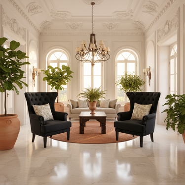 Arthur Tufted Wingback Armchair