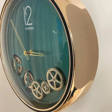 Artisanal Time Craft - Designer Floor Clock with Moving Gears Mechanism at online8 furniture store Auckland