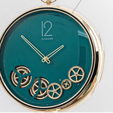 Artisanal Time Craft - Designer Floor Clock with Moving Gears Mechanism at online8 furniture store Auckland