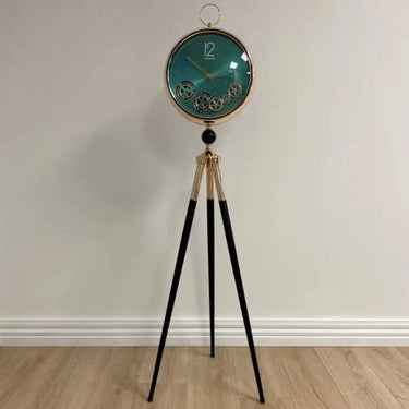 Artisanal Time Craft - Designer Floor Clock with Moving Gears Mechanism at online8 furniture store Auckland