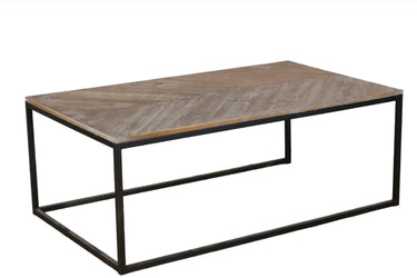 Arturo Coffee Table - Metal Frame & Recycled Fir at online8 furniture store Auckland