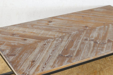 Arturo Coffee Table - Metal Frame & Recycled Fir at online8 furniture store Auckland
