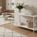 Asada Aluminium Console – White at online8 furniture store Auckland