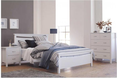 Asbel 5-Drawer Tallboy - White at Online8 Furniture Auckland NZ