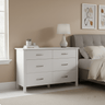 Asbel 6 Drawer Lowboy | Dressing Table at online8 furniture store Auckland
