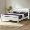 Asbel Bed Frame - White at online8 furniture store Auckland