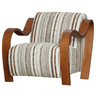 Ascot Club Chair W/ White Teddy Fabric - Brown at online8 furniture store Auckland