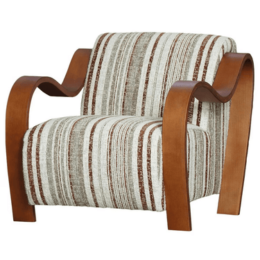 Ascot Club Chair W/ White Teddy Fabric - Brown at online8 furniture store Auckland