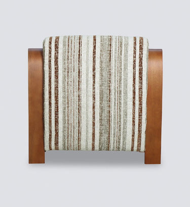 Ascot Club Chair W/ White Teddy Fabric - Brown at online8 furniture store Auckland