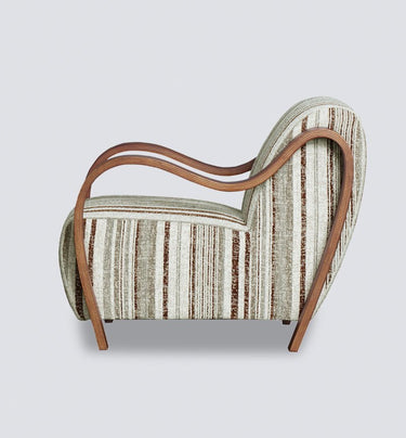 Ascot Club Chair W/ White Teddy Fabric - Brown at online8 furniture store Auckland