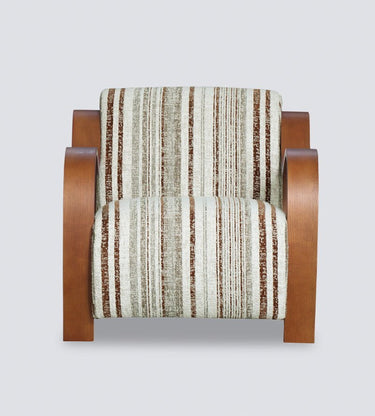 Ascot Club Chair W/ White Teddy Fabric - Brown at online8 furniture store Auckland