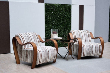 Ascot Club Chair W/ White Teddy Fabric - Brown at online8 furniture store Auckland