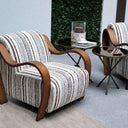 Ascot Club Chair W/ White Teddy Fabric - Brown at online8 furniture store Auckland