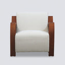 Ascot Club Chair W/ White Teddy Fabric at online8 furniture store Auckland