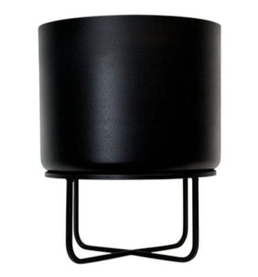 Asher Planter on Stand - Black at online8 furniture store Auckland