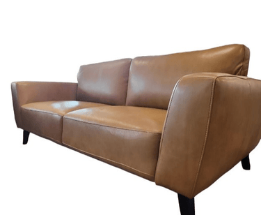 Aspen 2.5 Seat Leather Sofa - Tan at online8 furniture store Auckland