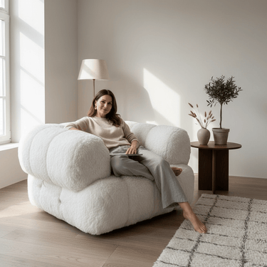 Aspen Sherpa Armchair | Fluffy Chair & Sofas at Online8 at online8 furniture store Auckland