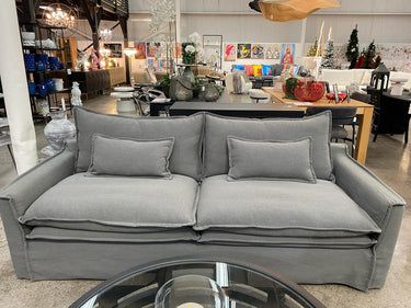 Atlanta 3 Seat Slip Cover Sofa - Grey at online8 furniture store Auckland