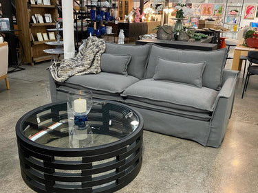 Atlanta 3 Seat Slip Cover Sofa - Grey at online8 furniture store Auckland