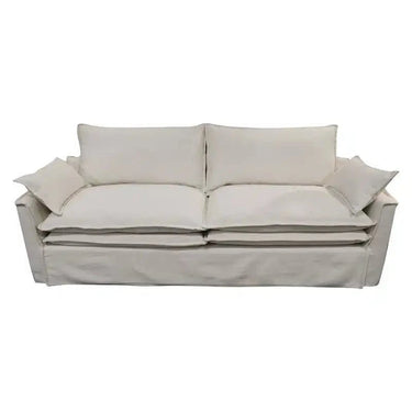 Atlanta 3 Seat Slip Cover Sofa - Natural at online8 furniture store Auckland