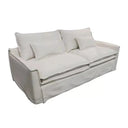 Atlanta 3 Seat Slip Cover Sofa - Natural at online8 furniture store Auckland