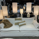 Atlanta 3 Seater Slipcover Sofa in natural linen-look, an airy organic centrepiece