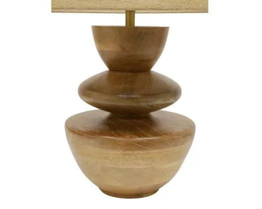 Aurel Wooden Table Lamp with Jute Shade at online8 furniture store Auckland