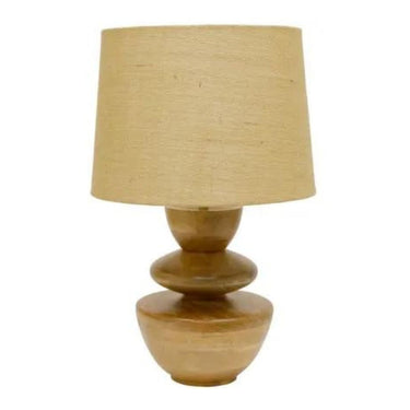 Aurel Wooden Table Lamp with Jute Shade at online8 furniture store Auckland