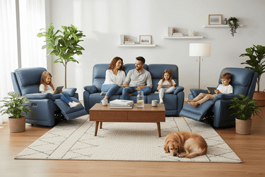 Austin Electric Recliner Lounge Suite - 3+1+1 at online8 furniture store Auckland