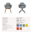 Ava Armchair with Wood Leg Base at online8 furniture store Auckland