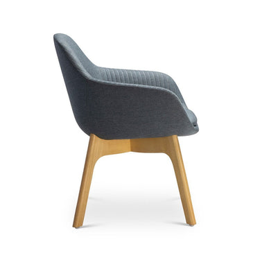 Ava Armchair with Wood Leg Base at online8 furniture store Auckland