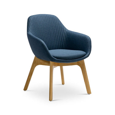 Ava Armchair with Wood Leg Base at online8 furniture store Auckland