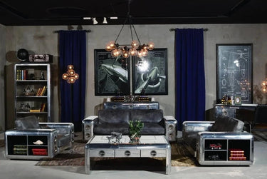 Aviator 3 Seater Leather Sofa at online8 furniture store Auckland