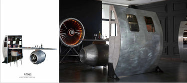 Aviator Bar Table & Cabinet with Propeller at online8 furniture store Auckland