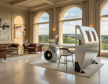 Aviator Bar Table & Cabinet with Propeller at online8 furniture store Auckland