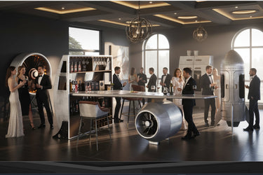 Aviator Bar Table & Cabinet with Propeller at online8 furniture store Auckland