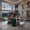 Aviator Bar Table & Cabinet with Propeller at online8 furniture store Auckland