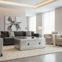 Aviator Coffee Table | Industrial Silver & Wood at Online8 Furniture Auckland NZ