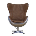 Aviator Industrial Egg Chair - Brown at online8 furniture store Auckland