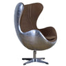 Aviator Industrial Egg Chair - Brown at online8 furniture store Auckland