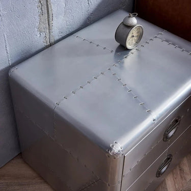 Aviator Side Table with 2 Drawers | Bedside Table at online8 furniture store Auckland