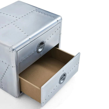 Aviator Side Table with 2 Drawers | Bedside Table at online8 furniture store Auckland
