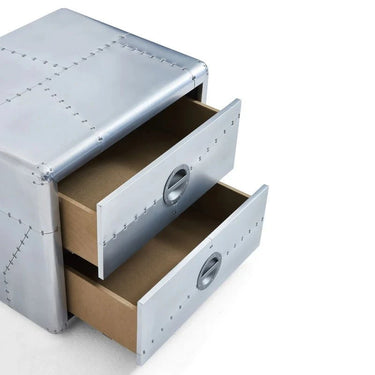 Aviator Side Table with 2 Drawers | Bedside Table at online8 furniture store Auckland
